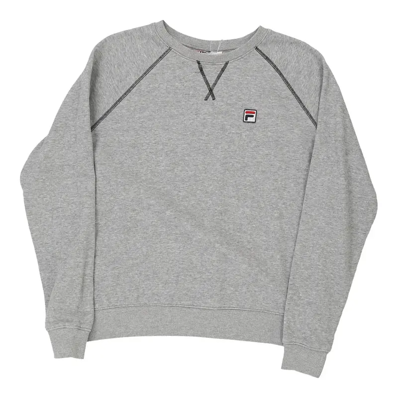Fila Sweatshirt - Large Grey Cotton