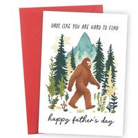 Funny Bigfoot Pattern Father's Day Card, Sassy Greeting Card for Son/daughter, Birthday Gift for Dad, Gift for Father, Positi...