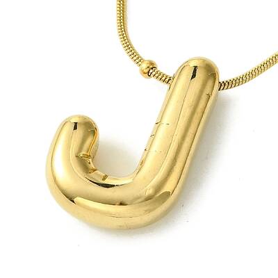 Ion Plating(IP) Initial Letter 304 Stainless Steel Pendant Necklaces