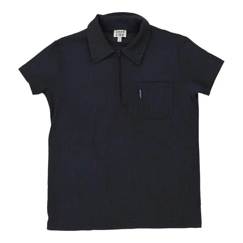 Age 14 Armani Polo Shirt - XL Blue Nylon | Size: x-large