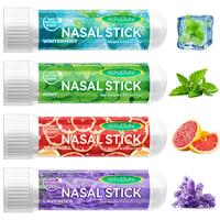 Nasal Stick, 4 Counts/box Nasal Inhaler Stick, Refreshing Nasal Stick, Nasal Care Product for Women & Men