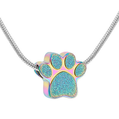 Paw Print Urn Ashes Necklace