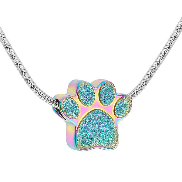 Paw Print Urn Ashes Necklace