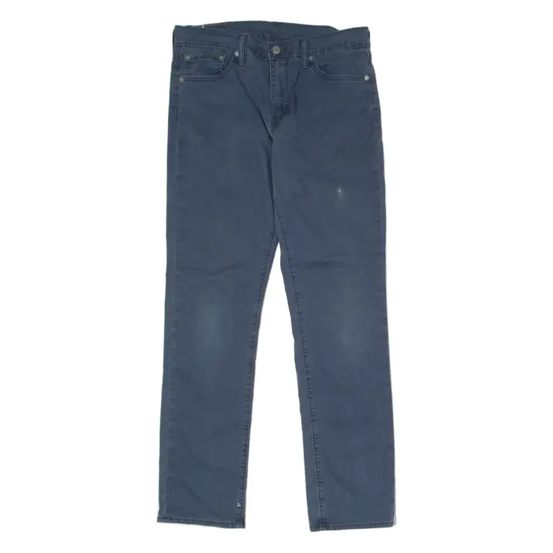 LEVI'S 511 Mens Twill Trousers Blue Slim Straight W33 L32