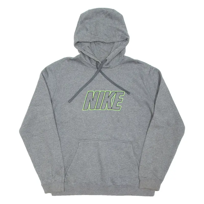 NIKE Mens Grey Hoodie Pullover L