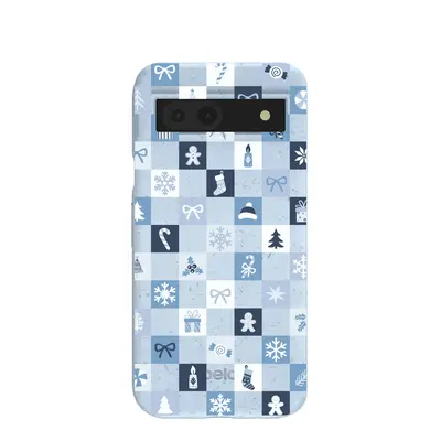 Powder Blue Winter Quilt Google Pixel 8a Case