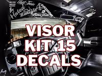 10 Pack Of Random Vinyl Decals for Visor Kit