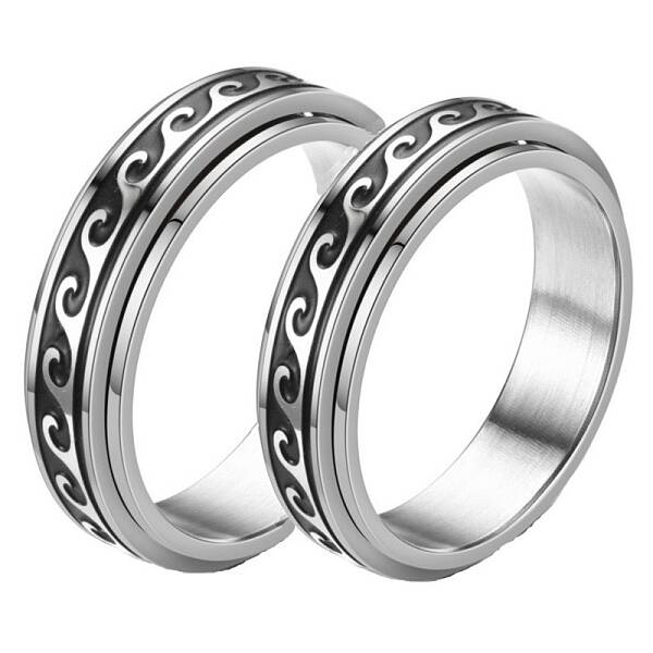Non-Tarnish Stainless Steel Rotating Finger Ring