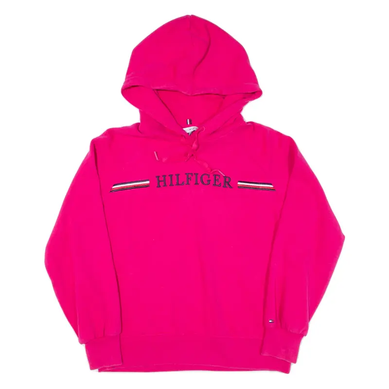 TOMMY HILFIGER Womens Pink Hoodie XS