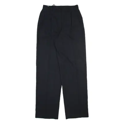 SPENGLER Womens Trousers Black Regular Straight Wool W26 L31