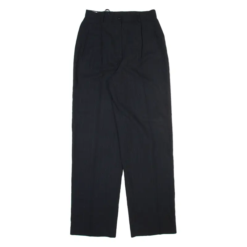 SPENGLER Womens Trousers Black Regular Straight Wool W26 L31