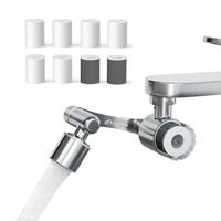 Frizzlife Splash-Proof Sink Faucet Extender with Filter, 1080° Rotating Tap Aerator, NSF Certified Reduce 99% Chlorine, 2 Mo...