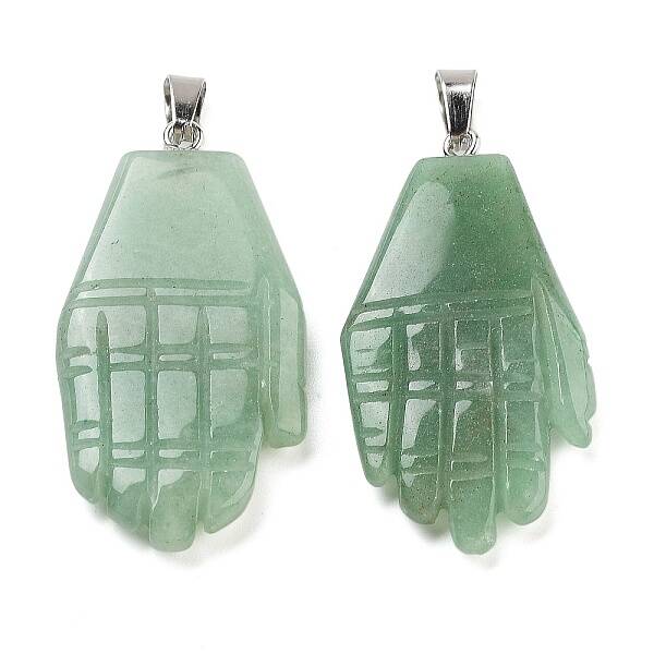 Natural Green Aventurine Carved Pendants
