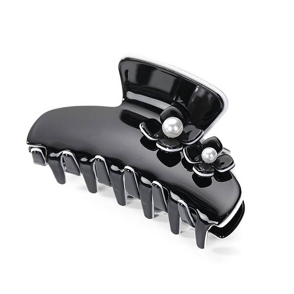 Cellulose Acetate with Plastic Pearl Claw Hair Clips