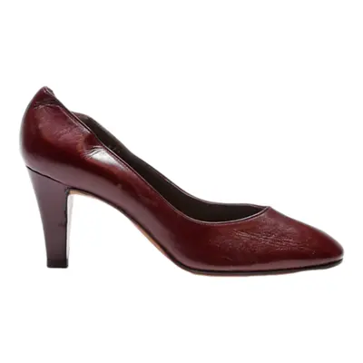 SULTANA Pump Heels Maroon Leather Womens UK 2