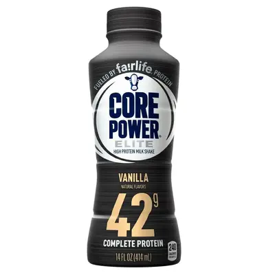 Core Power Elite High Protein, 42g Protein, Milk Shake, VANILLA, 14 oz (Pack of 12)