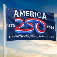 250th Anniversary Flag of the United States of America Printed Polyester