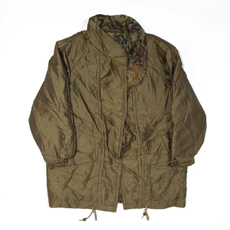 CLIMATE ZONE Reversible Overcoat Jacket Green 90s Womens S