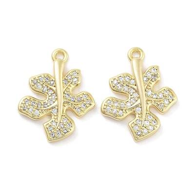 Brass Micro Pave Clear Cubic Zirconia Pendants