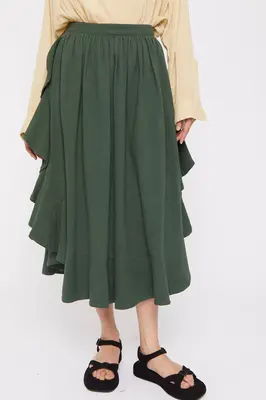 Skirt 031sk271 Wings Green | Color: GREEN | Size: FR-38