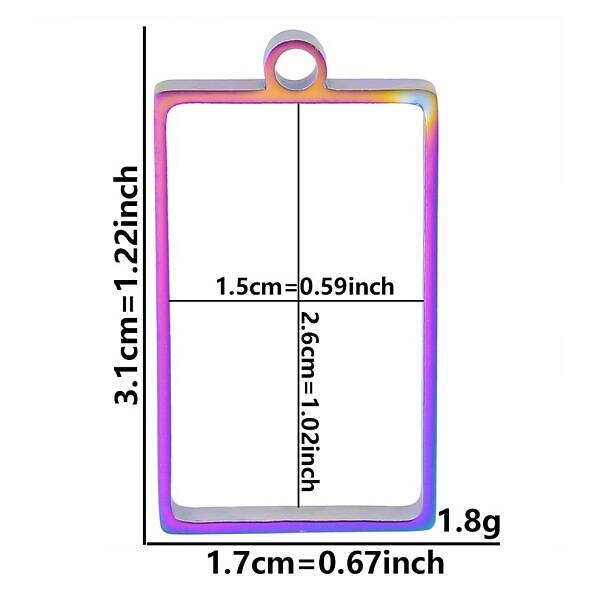 Stainless Steel Open Back Bezel Pendants