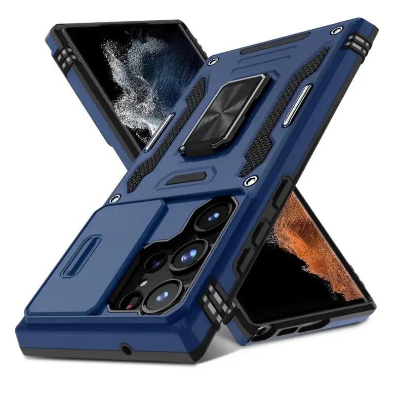 Built-in Kickstand Phone Case, Anti-fall Decorative Shockproof Phone Cover, Phone Accessories Compatible with Samsung Galaxy ...