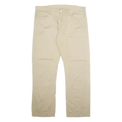 LEVI'S Mens Trousers Beige Regular Straight W38 L32