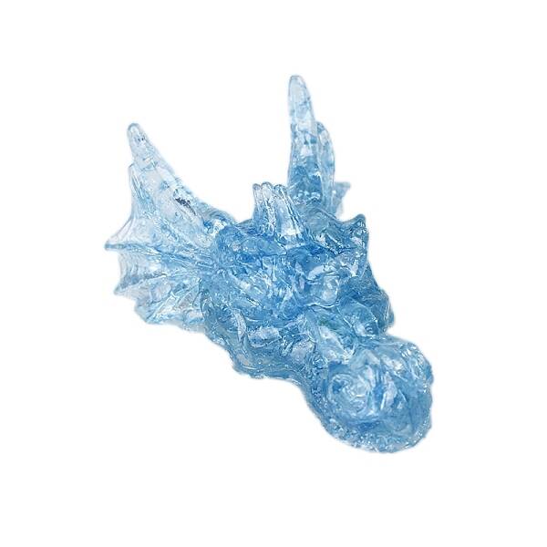 Dragon Resin with Natural Aquamarine Chips Inside Display Decorations