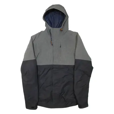 RUKKA Mens Jacket Grey Hooded Colourblock M