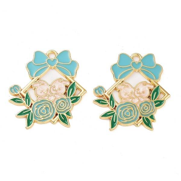 Rack Plating Alloy Enamel Pendants