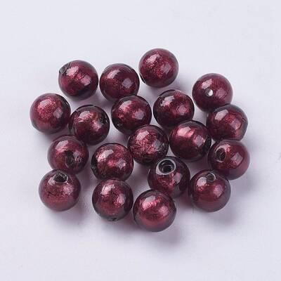 Handmade Silver Foil Lampwork Beads