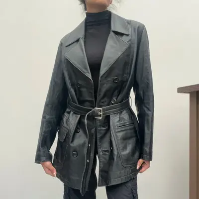 Douglas Leather Jacket - Small Black Leather