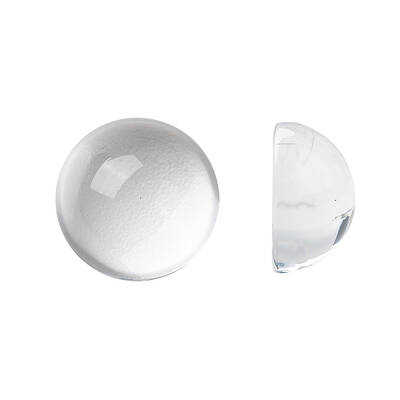 Transparent Half Round Glass Cabochons