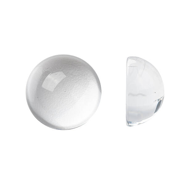 Transparent Half Round Glass Cabochons
