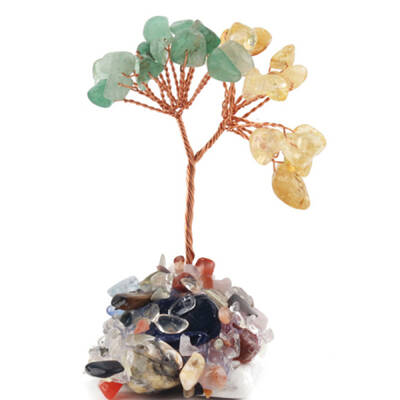 Natural Citrine & Green AventurineChips Tree Decorations