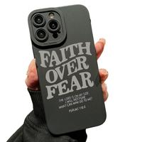 Fall Faith Over Fear Letter Pattern Phone Case, Full Body Shockproof Phone Protective Cover, Fashion Phone Accessories Compat...