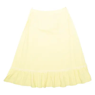 Womens A-Line Skirt Yellow Midi S