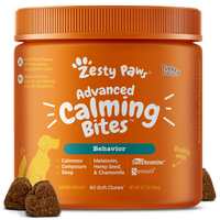 Zesty Paws Advanced Calming Bites for Dogs, Dog Composure & Relaxation Chews, Relief Soft Chew Pet Treats for Everyday Stress...