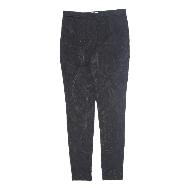 BAUM UND PFERDGARTEN Floral Design Trousers Black Slim Skinny Womens W30 L30