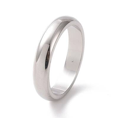 Non-Tarnish 201 Stainless Steel Plain Band Ring for Women