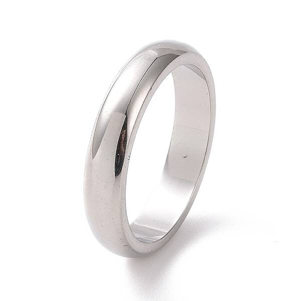 Non-Tarnish 201 Stainless Steel Plain Band Ring for Women