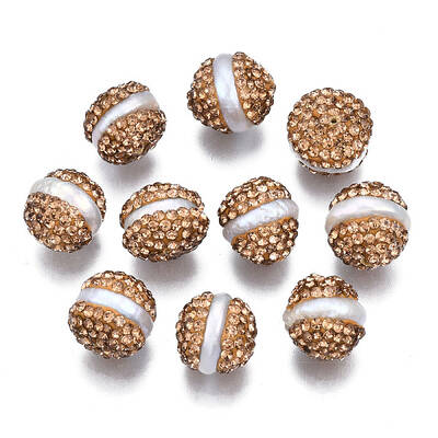 Polymer Clay Rhinestone Beads