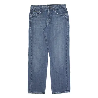 CALVIN KLEIN JEANS Mens Jeans Blue Relaxed Straight Stone Wash W32 L30