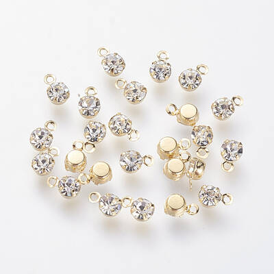 Brass Rhinestone Charms