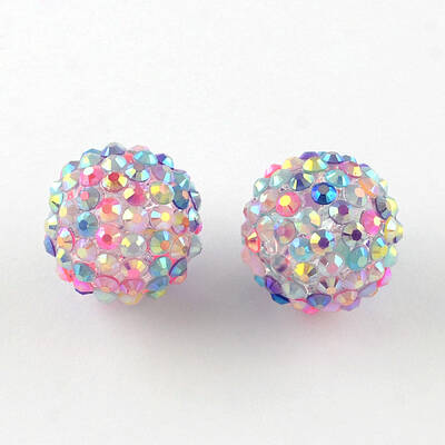 AB-Color Resin Rhinestone Beads
