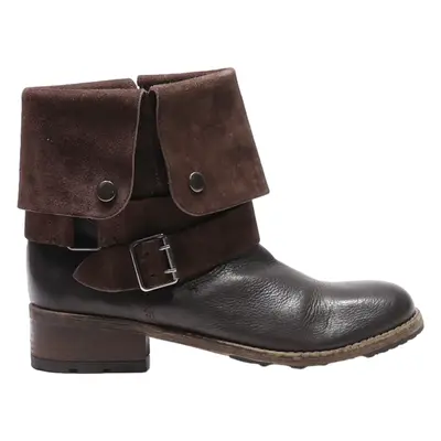 CLARKS High Boots Brown Synthetic Womens UK 7