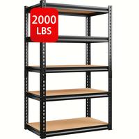 2000LBS Garage Shelving Storage Shelves Heavy Duty 5-tier Metal Shelving Units For Garage Shelves 60\