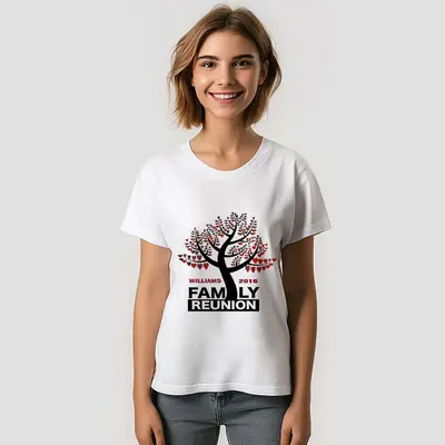 Family Reunion Heart Tree Silhouette Vacation TShirt