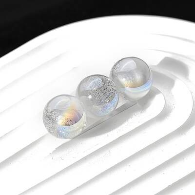 30Pcs Gradient Color Opaque Resin Beads
