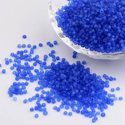 12/0 Frosted Round Glass Seed Beads